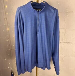 Donald Ross Sportswear men's XL blue check long sleeve shirt made in Korea